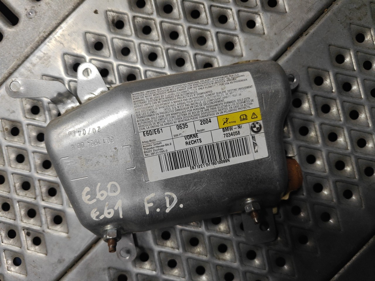 Right Door Airbag BMW 5 Touring (E61) | 04 - 10