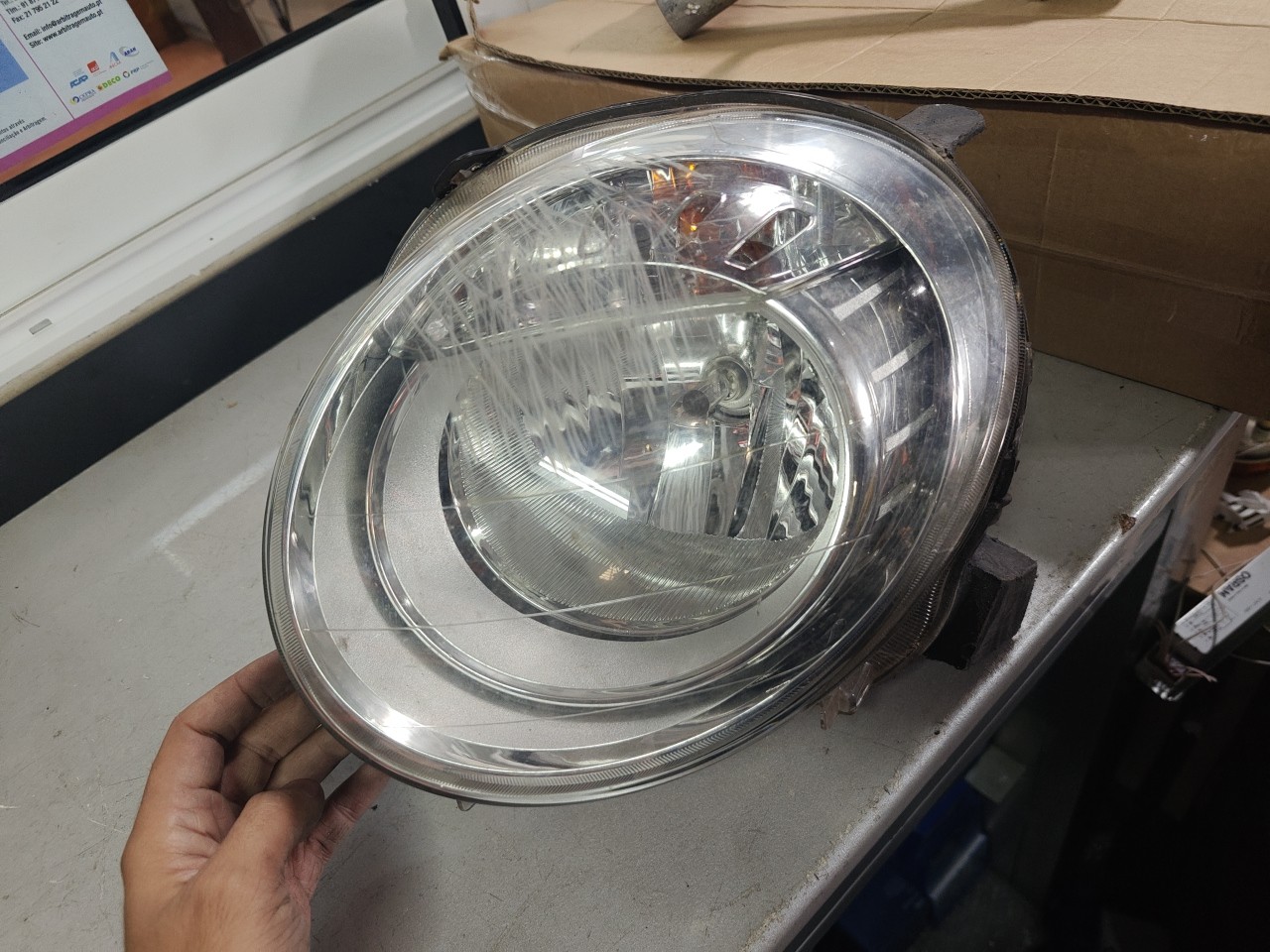 Farol Frente Esquerdo / Otica Esquerda FIAT 500 C 