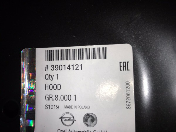 Capot / Capom / Capo OPEL ASTRA J (P10) | 09 - 15 Imagem-6 Capot / Capom / Capo OPEL ASTRA J (P10) | 09 - 15 Imagem-6
