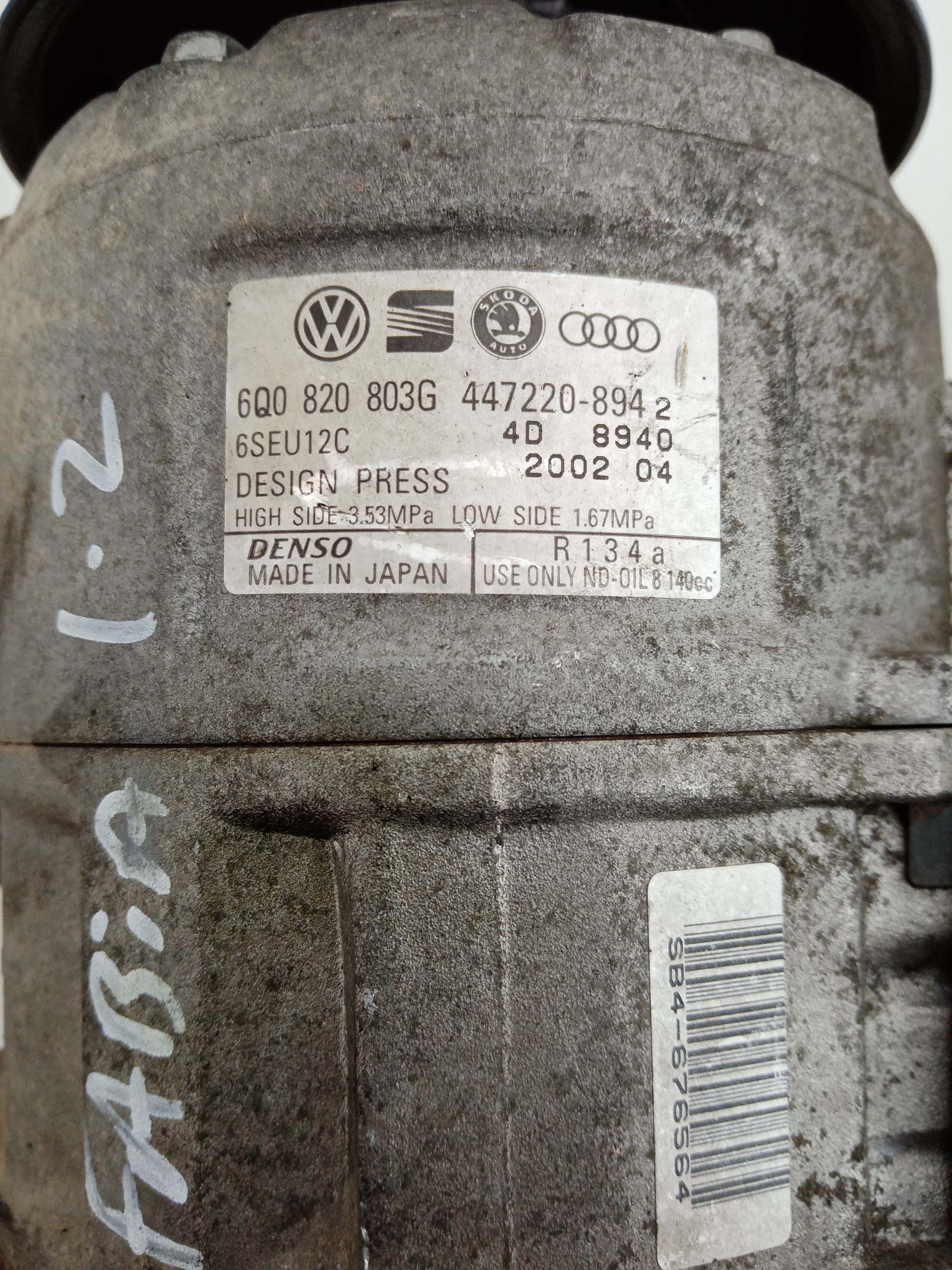 Compressor ar condicionado SKODA FABIA I (6Y2) | 99 - 08 Imagem-1