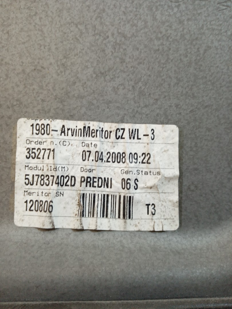 Elevador vidro frente direito SKODA ROOMSTER (5J) | 06 - 15 Imagem-1