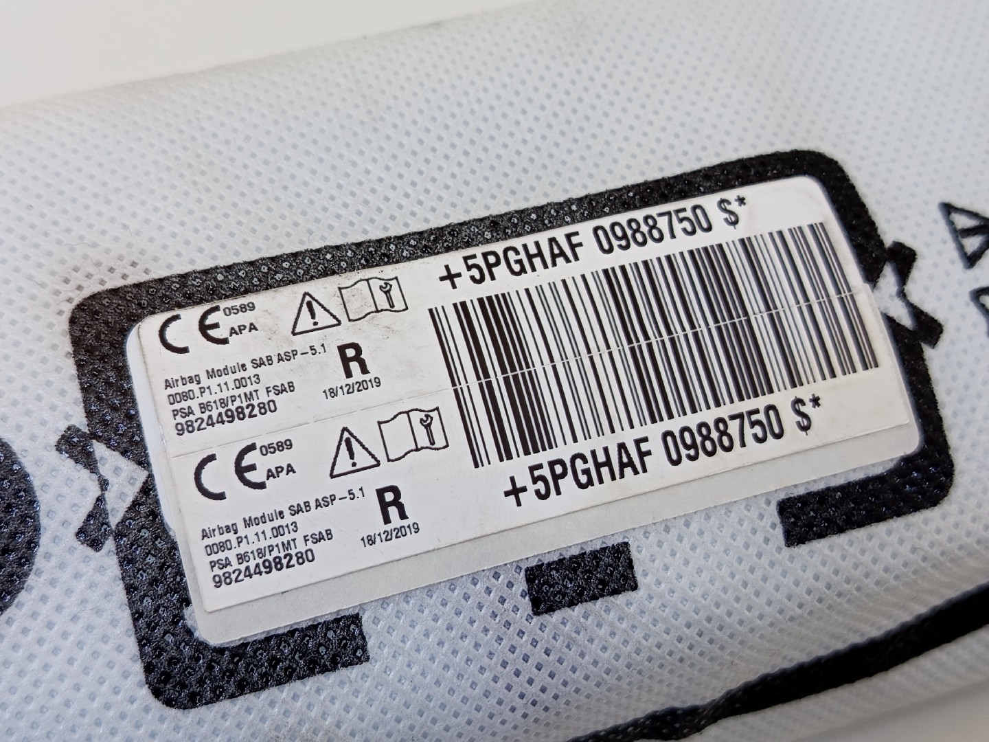 Airbag banco direito CITROEN C3 AIRCROSS II (2R_, 2C_) | 17 -  Imagem-1