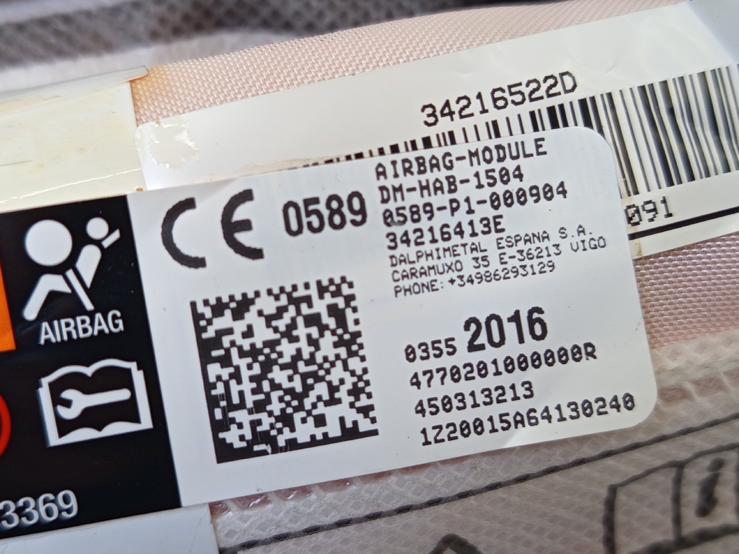 Airbag cortina direito CITROEN C3 AIRCROSS II (2R_, 2C_) | 17 -  Imagem-2