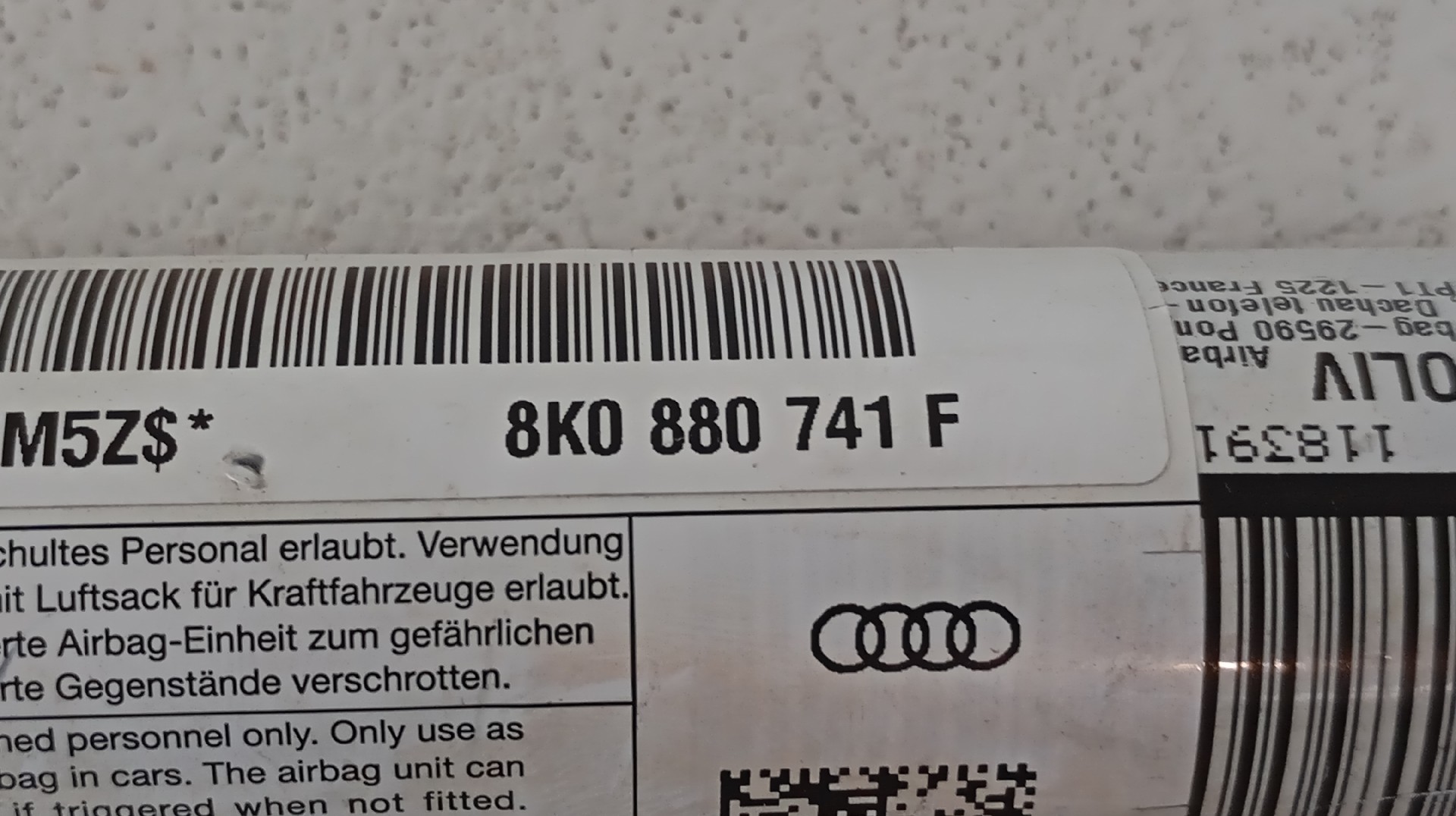 Airbag de Cortina Esquerdo AUDI A4 (8K2, B8) | 07 - 15 Imagem-2