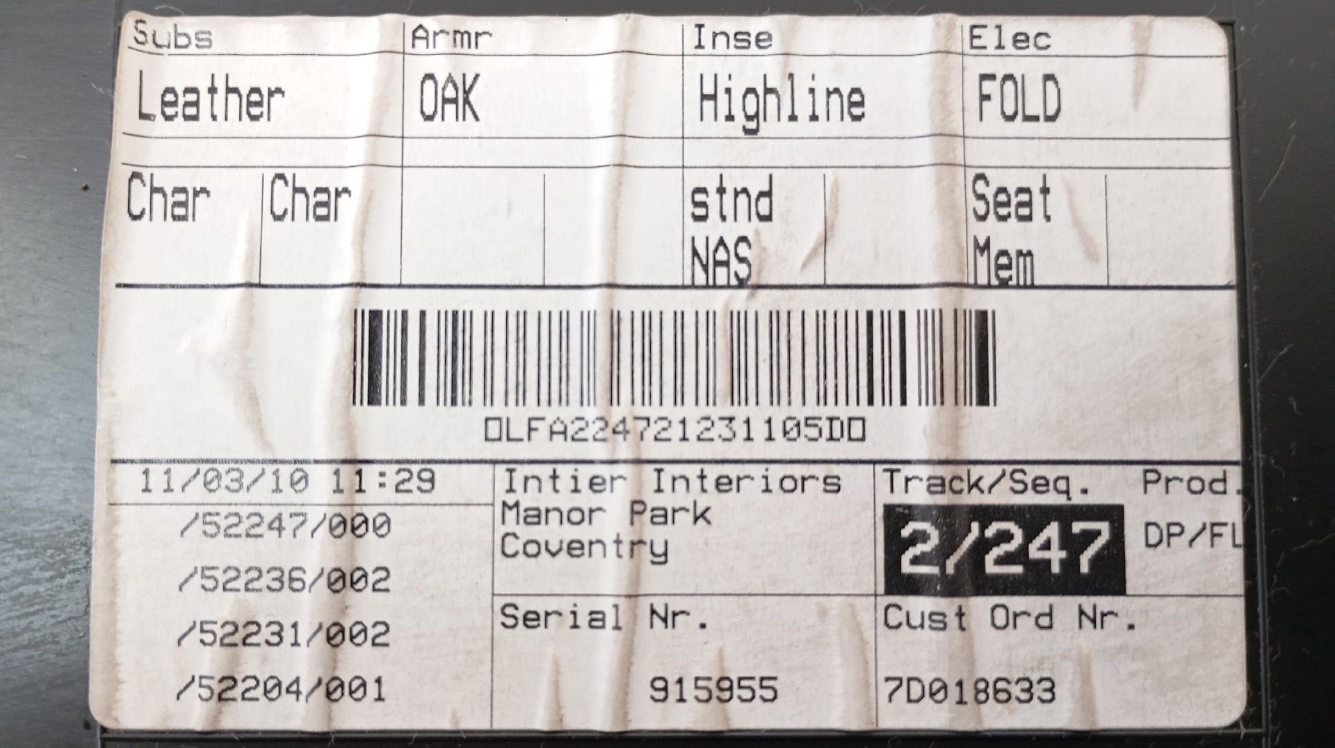 Quartela / Forra Porta Frente Esquerda JAGUAR XF (X250) | 08 - 15 Imagem-7