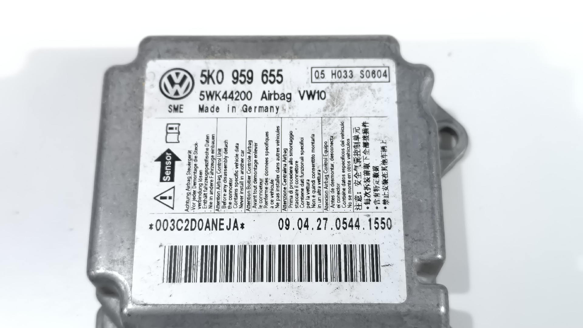 Centralina de Airbags VOLKSWAGEN GOLF 6 2.0 TDI Imagem-3