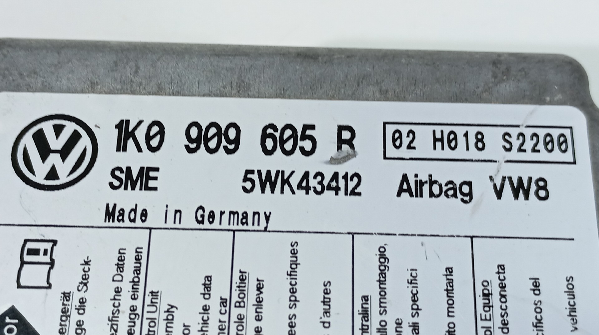 Centralina de Airbags VOLKSWAGEN JETTA Se TDI 140 Imagem-7