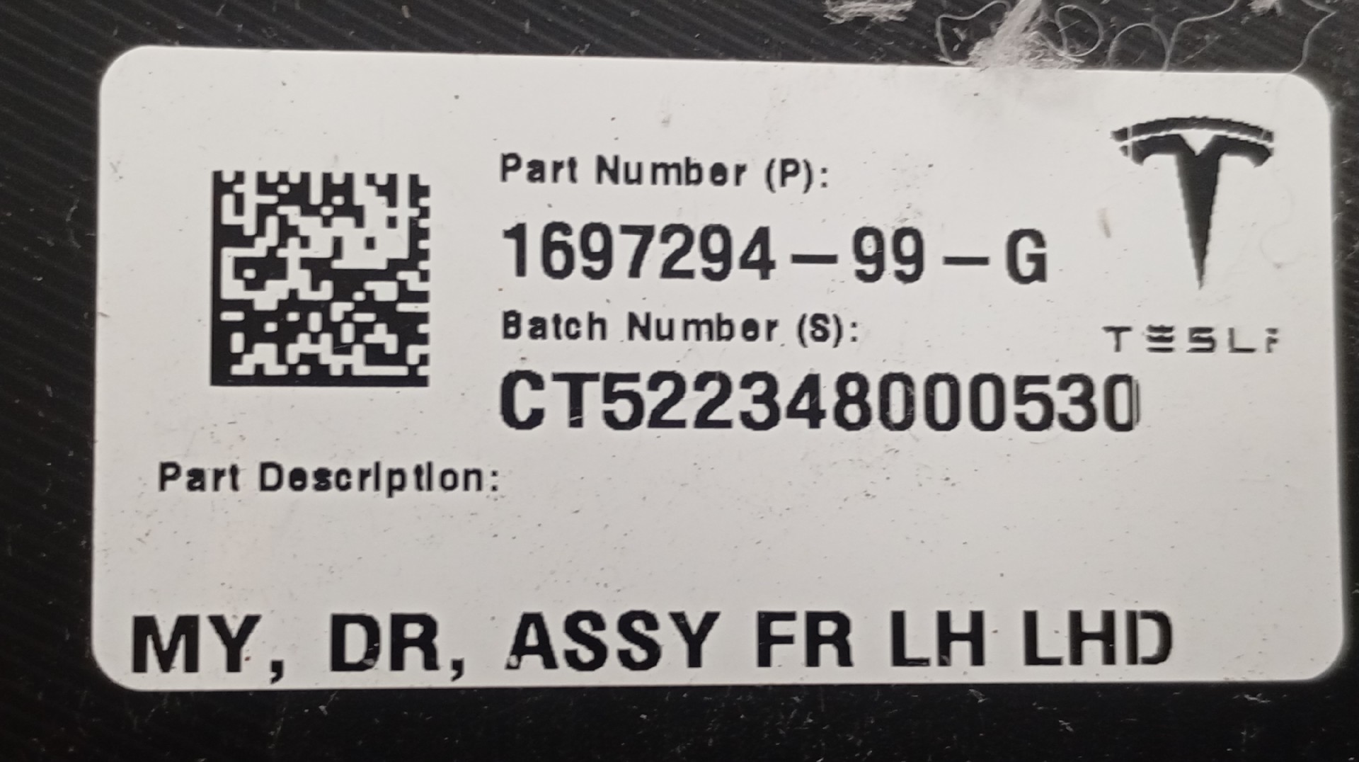 Quartela / Forra Porta Frente Esquerda TESLA MODEL Y (5YJY) Imagem-4