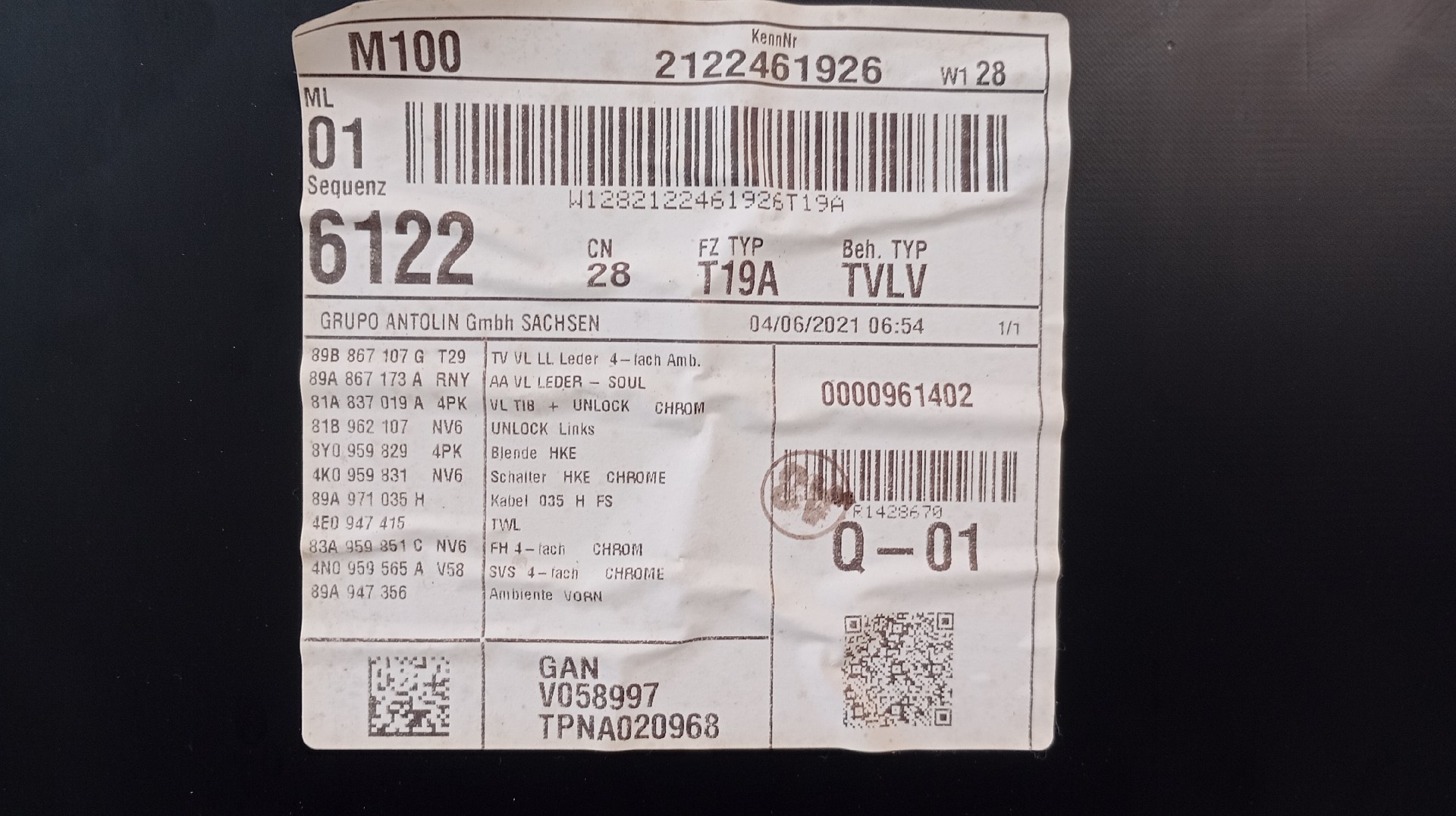 Quartela / Forra Porta Frente Esquerda AUDI Q4 E-TRON (F4B) Imagem-7