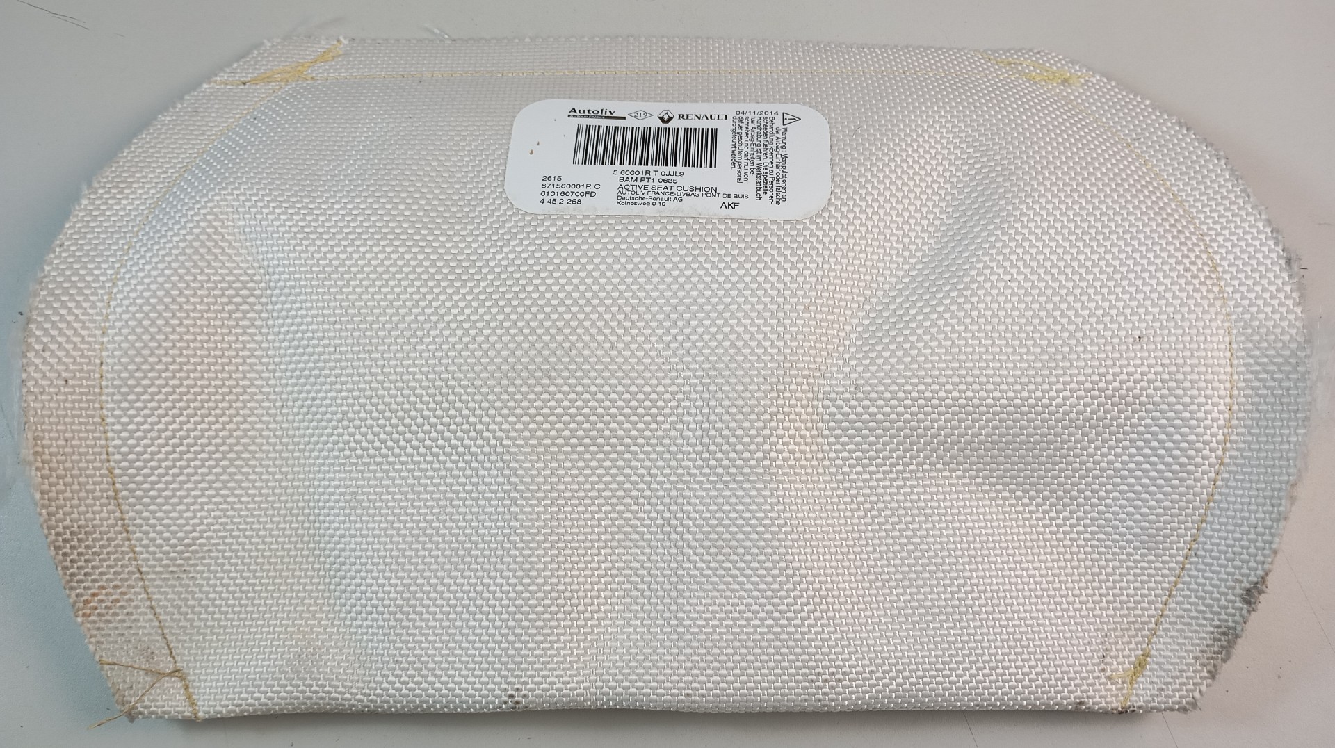 Airbag Assento Banco Frente Direito RENAULT ZOE (BFM_) | 12 - 