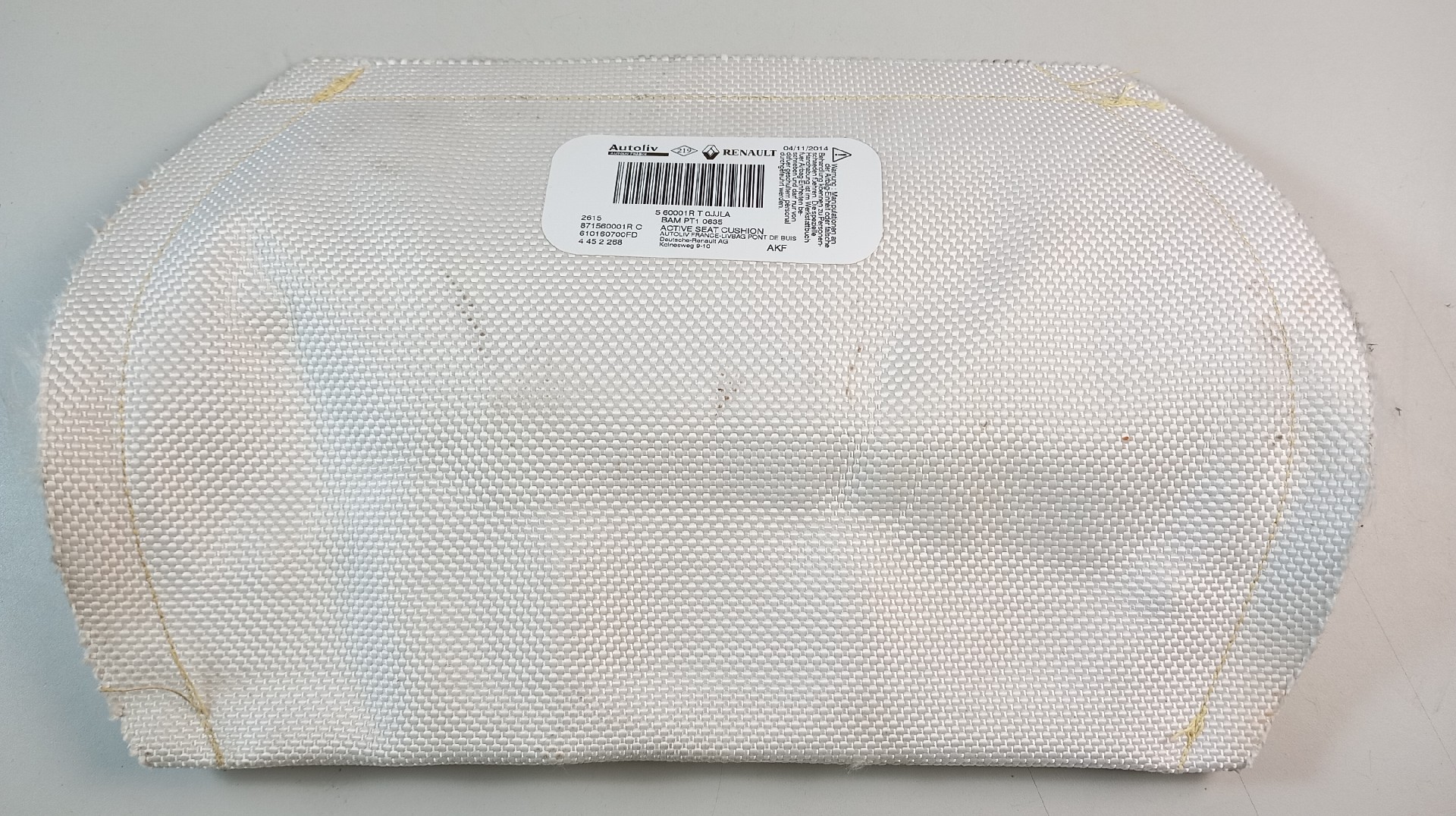 Airbag Assento Banco Frente Esquerdo RENAULT ZOE (BFM_) | 12 - 