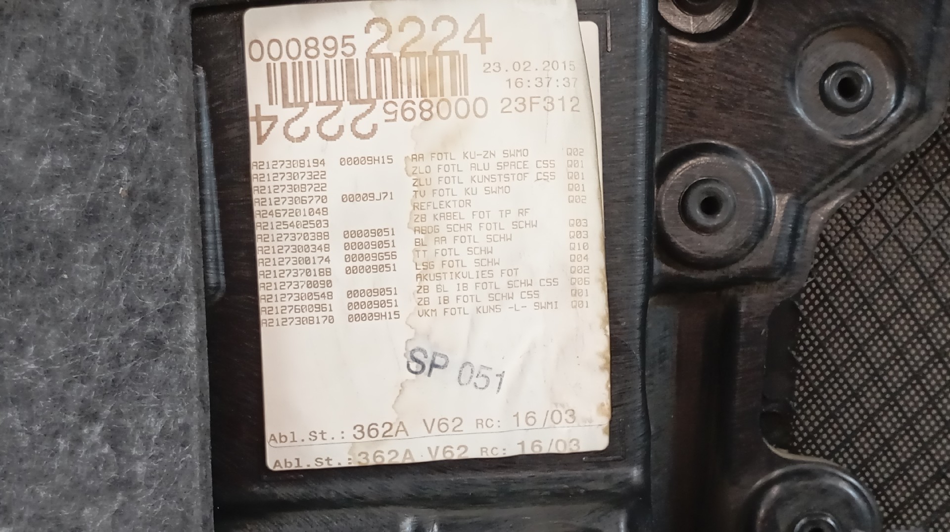 Quartela / Forra Porta Traseira Esquerda MERCEDES-BENZ E-CLASS (W212) | 09 - 16 Imagem-4