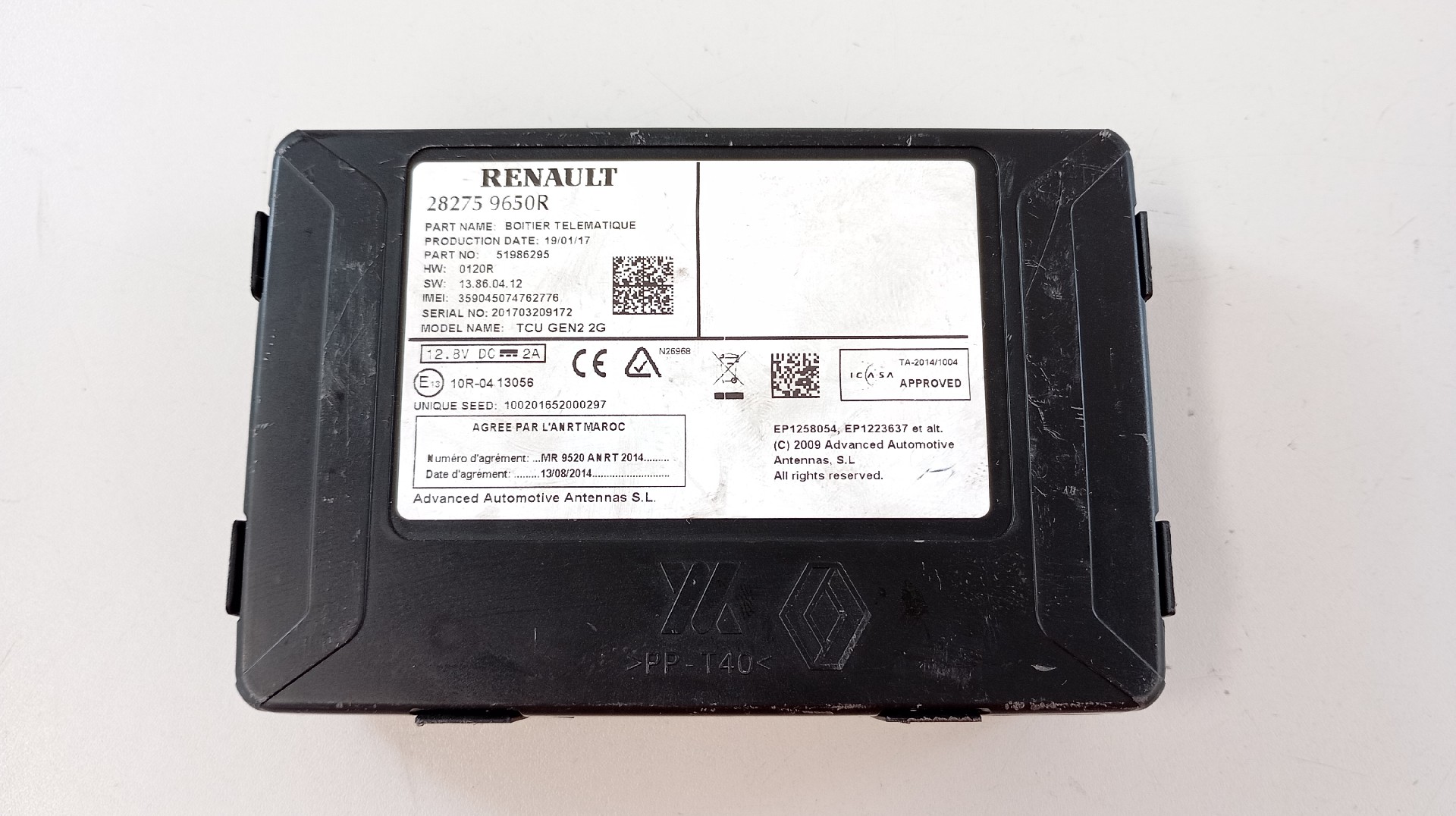 Módulo Telemático RENAULT ZOE (BFM_) | 12 - 