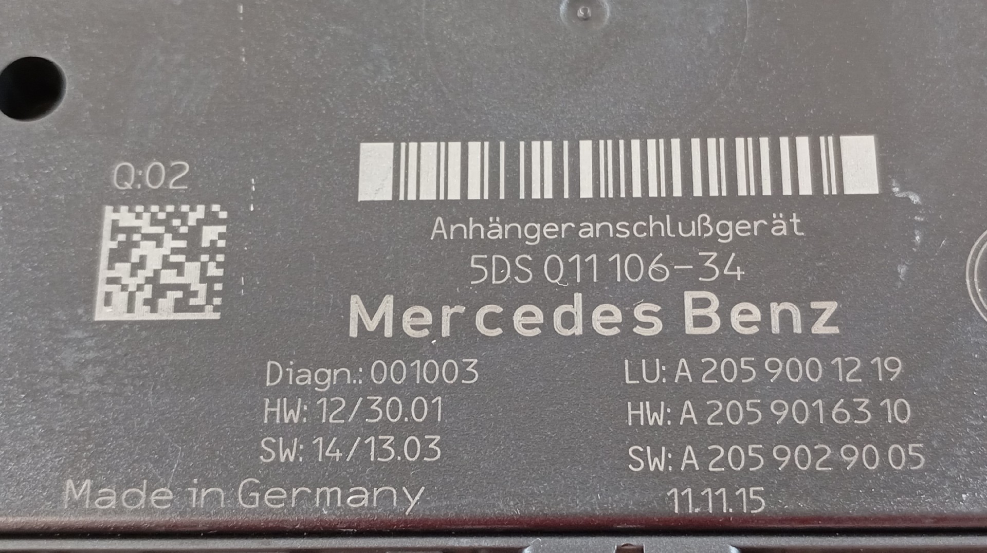 Módulo Unidade Controlo MERCEDES-BENZ C-CLASS (W205) | 13 -  Imagem-1