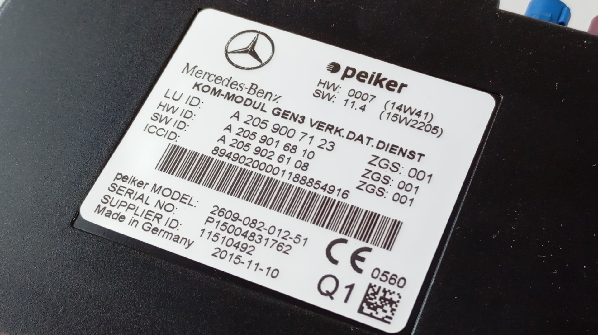 Módulo Telemático MERCEDES-BENZ C-CLASS (W205) | 13 -  Imagem-1