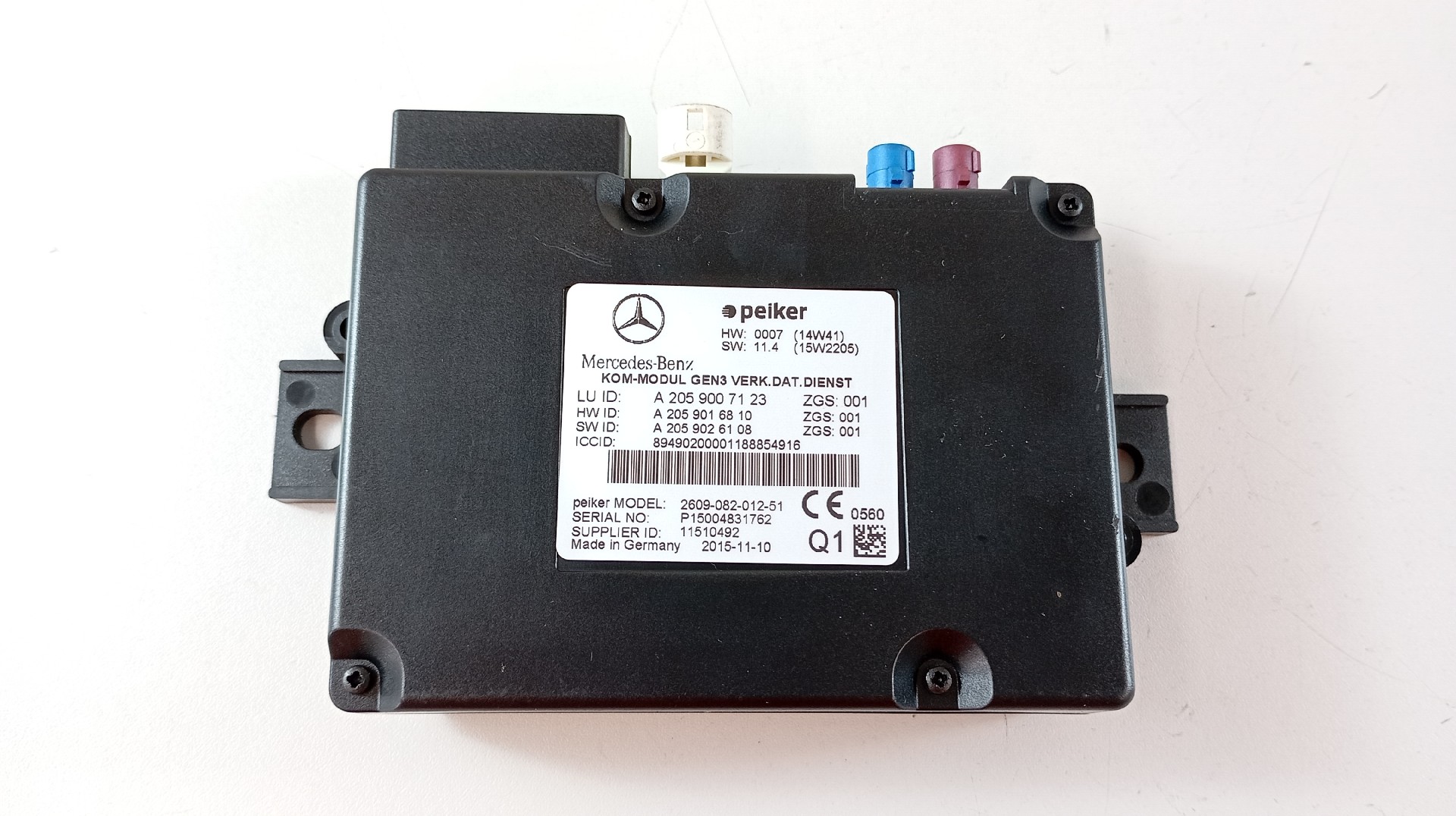 Módulo Telemático MERCEDES-BENZ C-CLASS (W205) | 13 - 