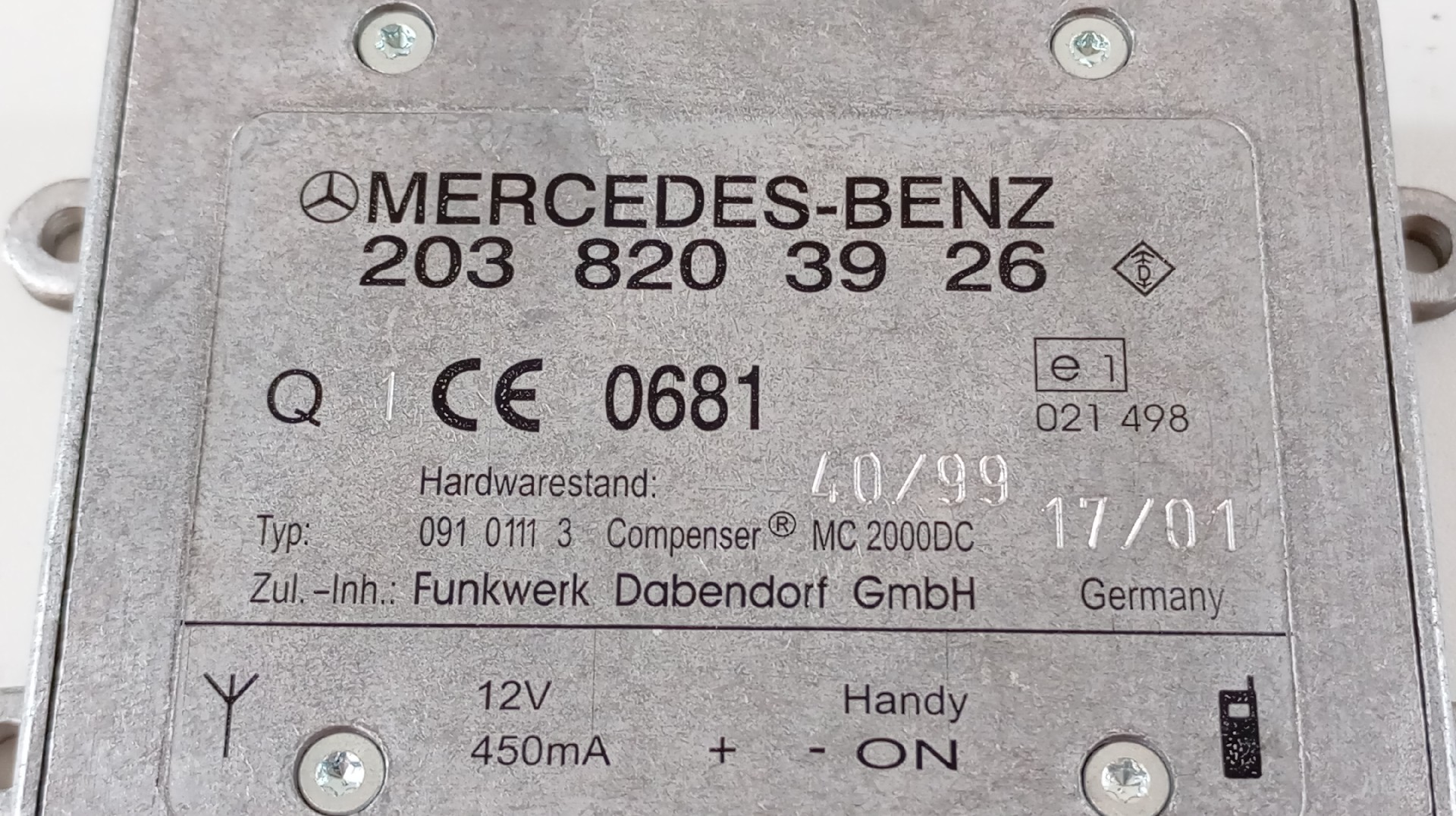 Módulo do Amplificador MERCEDES-BENZ C-CLASS (W203) | 00 - 07 Imagem-1