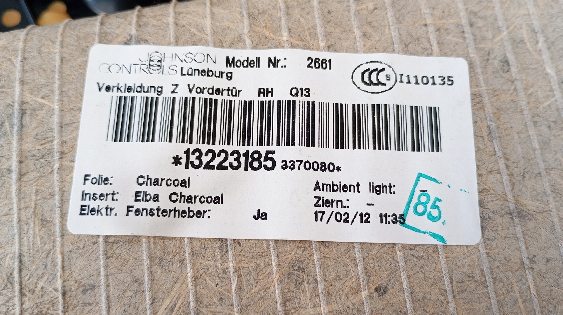 Quartela / Forra Porta Frente Direita OPEL ZAFIRA B Van (A05) | 05 - 15 Imagem-2