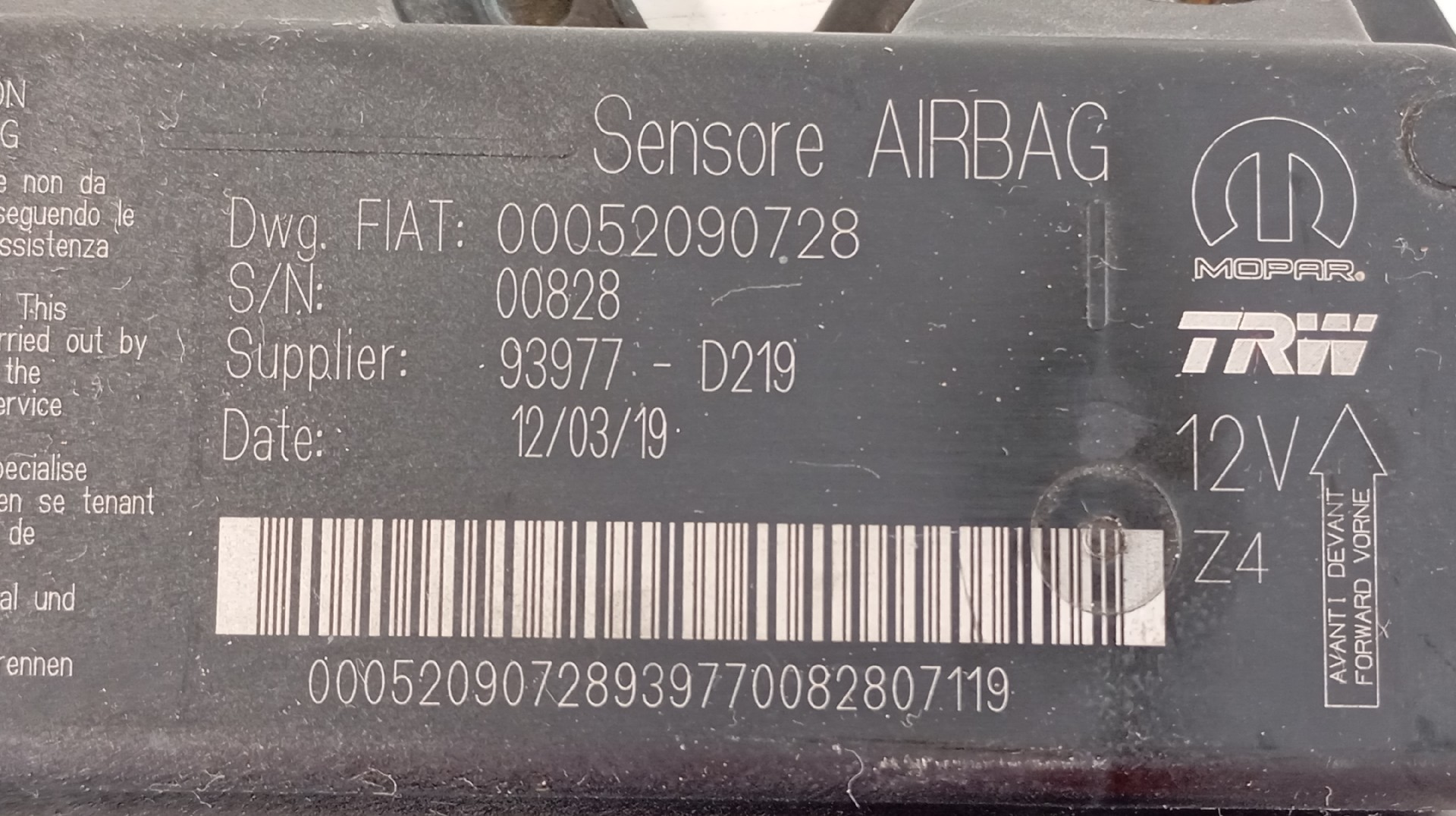 Centralina de Airbags FIAT TIPO três volumes (356_) | 15 -  Imagem-1