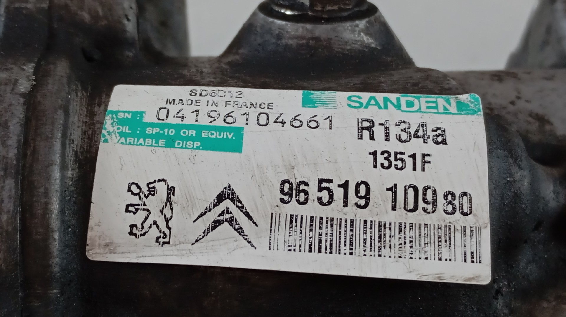 A/C Copmpressor PEUGEOT 207 (WA_, WC_) | 06 - 15 Imagem-1