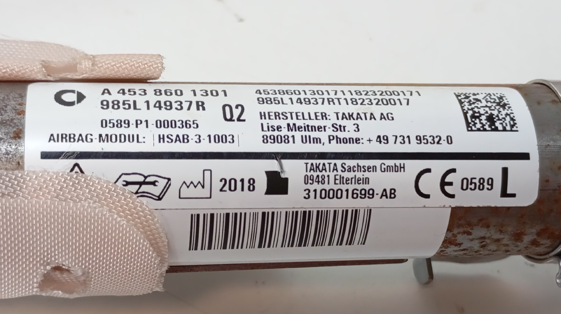 Airbag de Cortina Esquerdo SMART FORTWO Coupé (453) | 14 -  Imagem-1