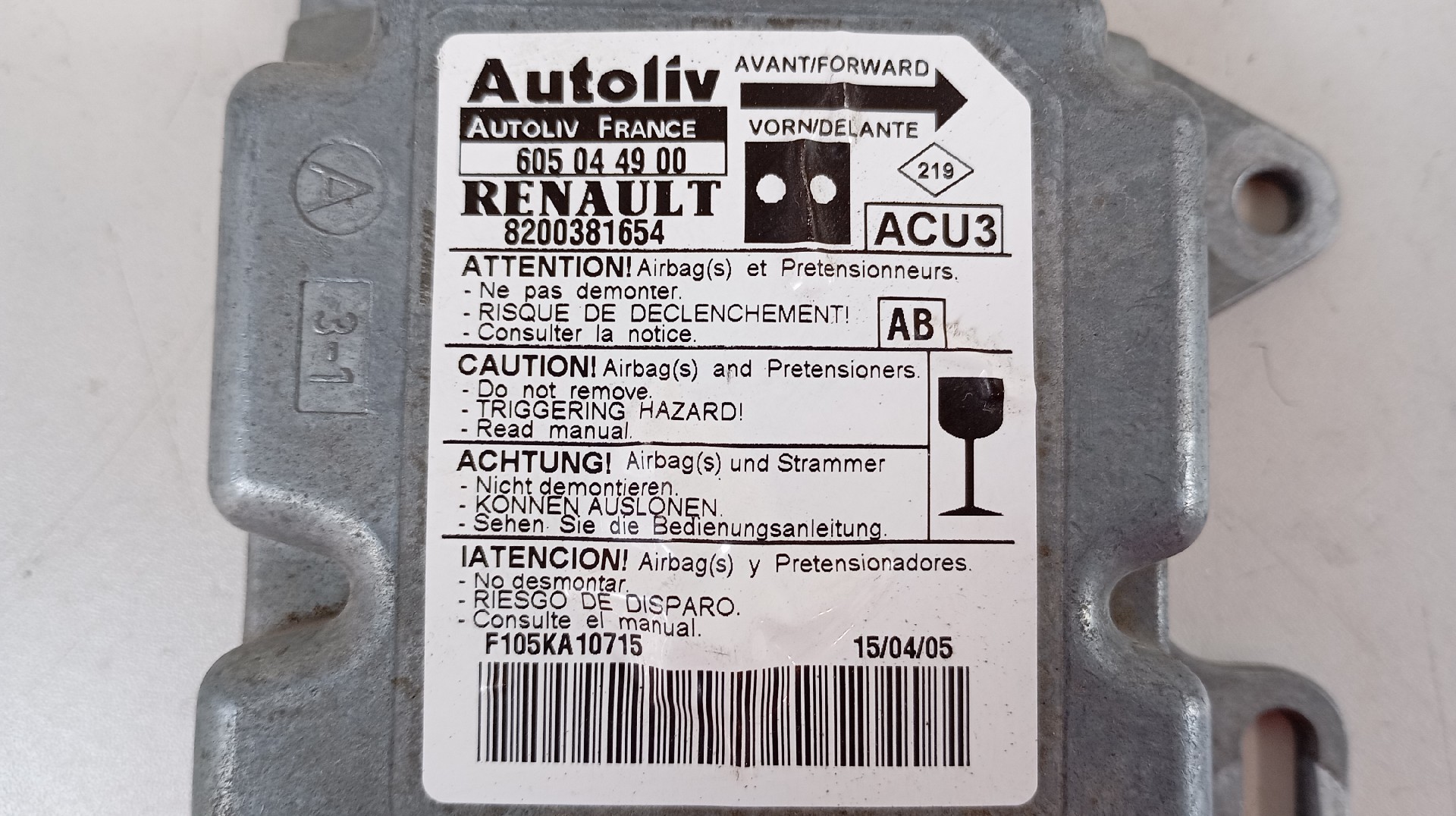 Centralita Airbags RENAULT KANGOO Express (FC0/1_) | 97 -  Imagem-4