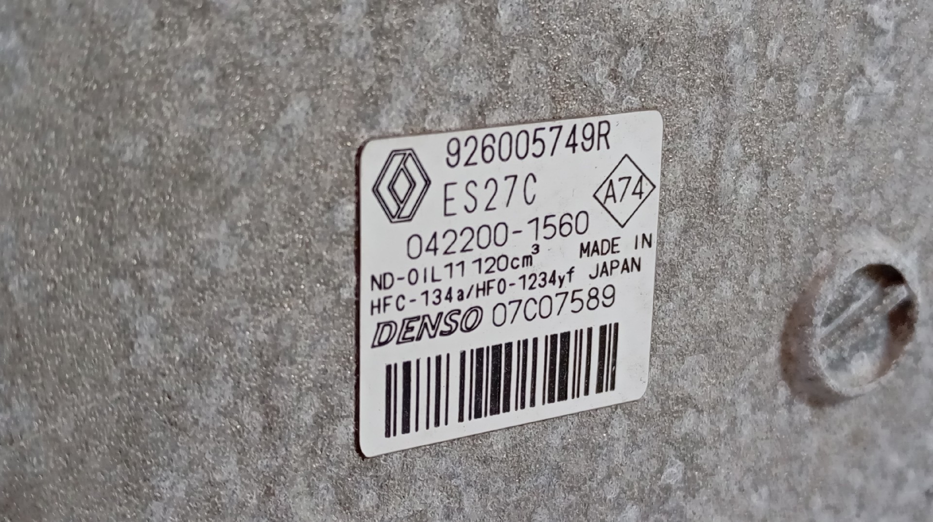 Compressor do Ar Condicionado RENAULT ZOE 2017- Imagem-7