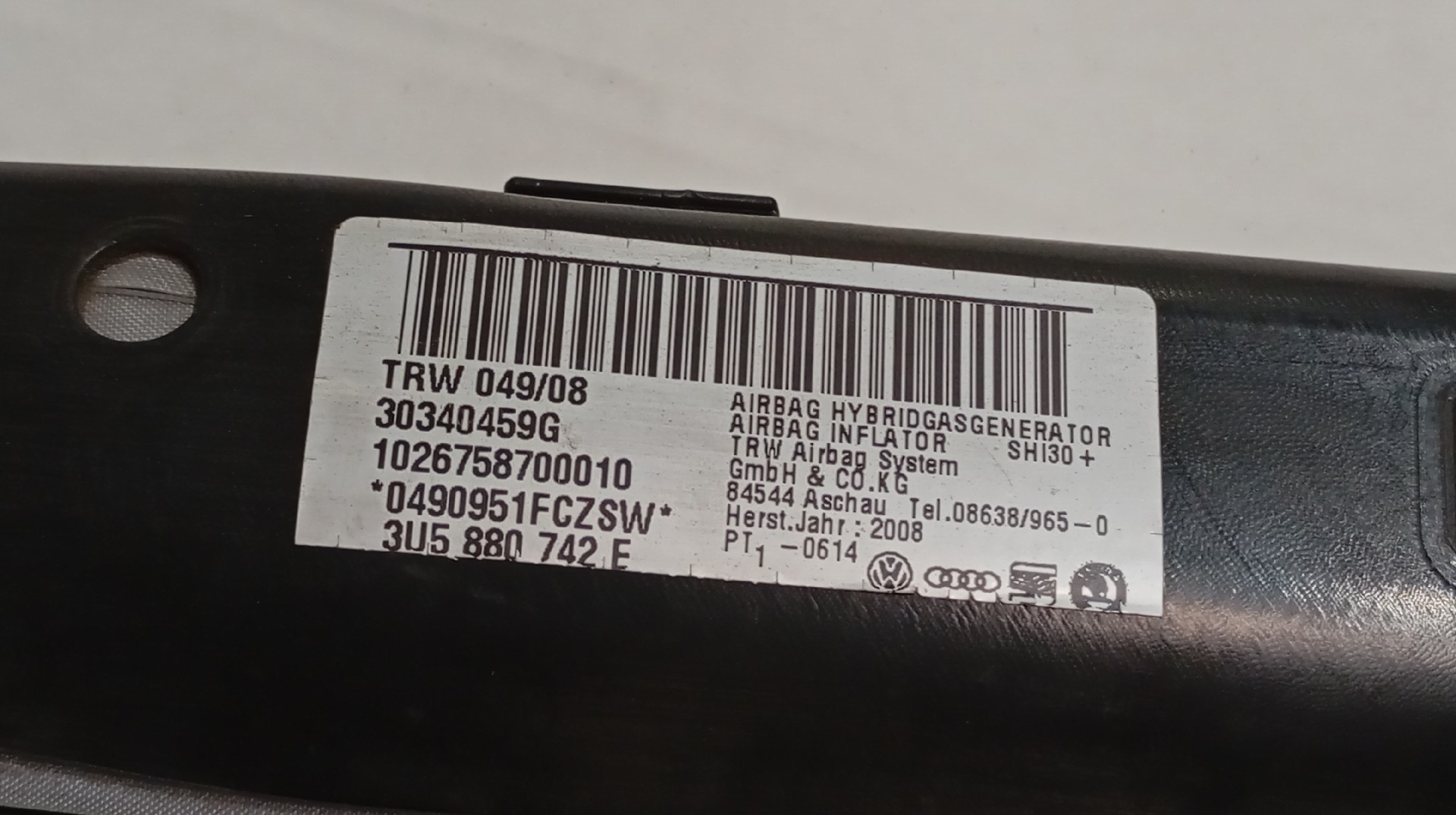 Curtain Airbag SKODA OCTAVIA 1.9D Imagem-7