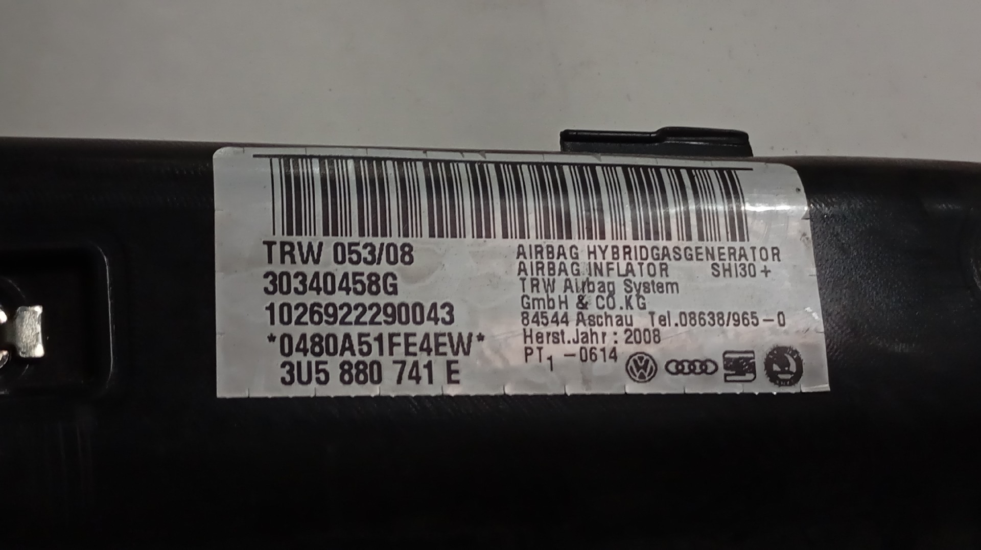 Curtain Airbag SKODA OCTAVIA 1.9D Imagem-3