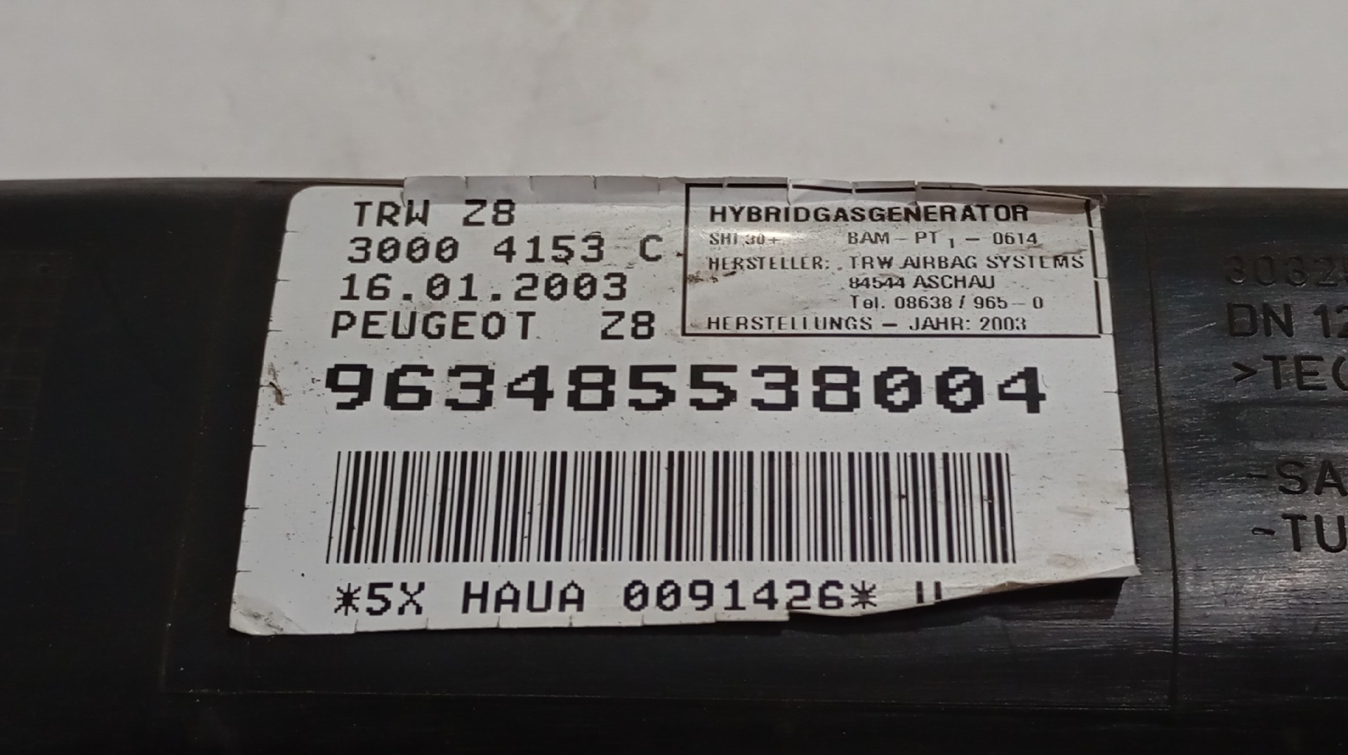 Curtain Airbag PEUGEOT 607 (9D, 9U) | 00 -  Imagem-3