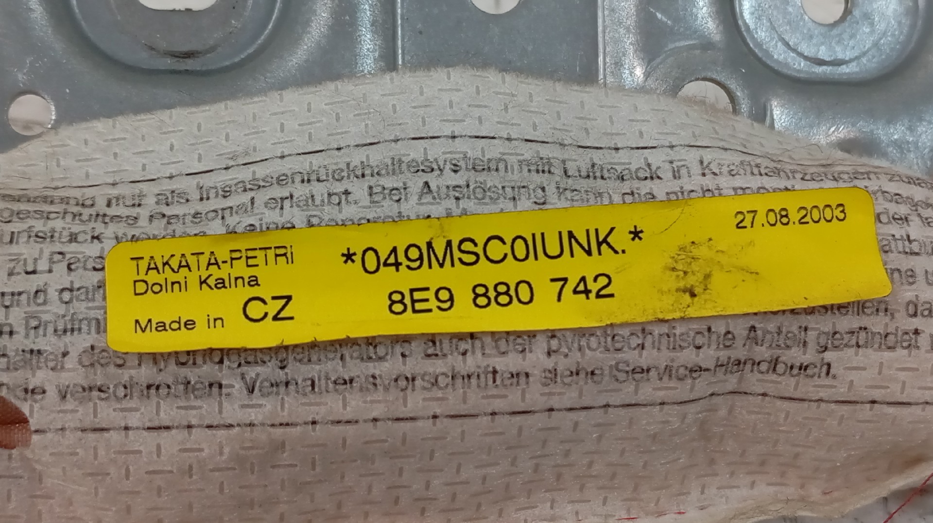 Airbag de Cortina Direito AUDI A4 (8E2, B6) | 00 - 05 Imagem-2
