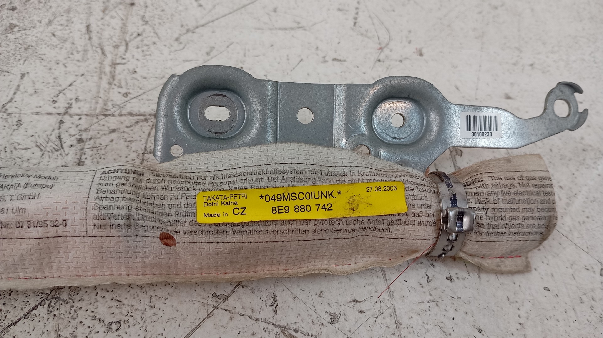 Airbag de Cortina Direito AUDI A4 (8E2, B6) | 00 - 05 Imagem-1