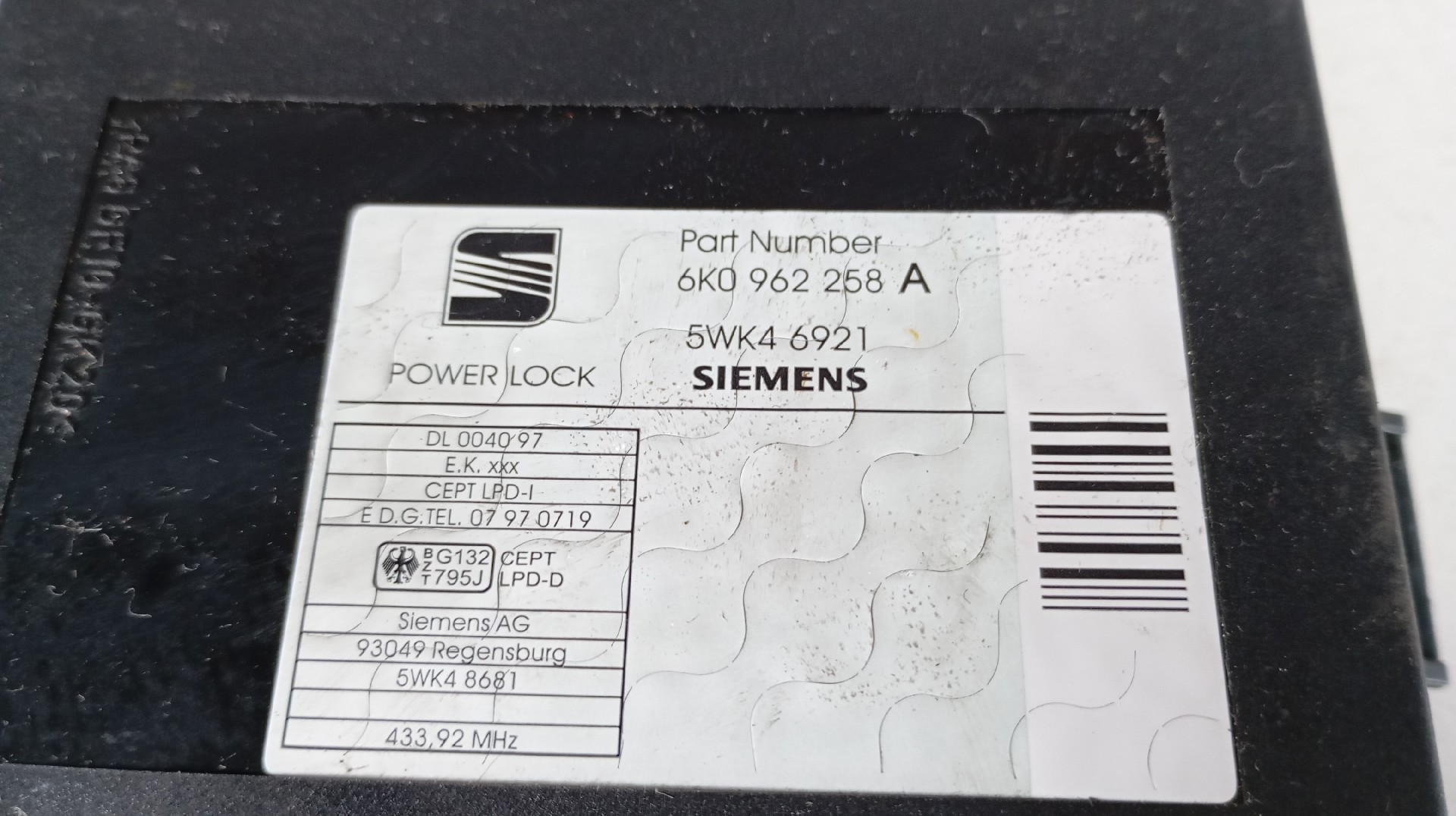 Centralina do Fecho Central SEAT IBIZA II (6K1) | 93 - 02 Imagem-1