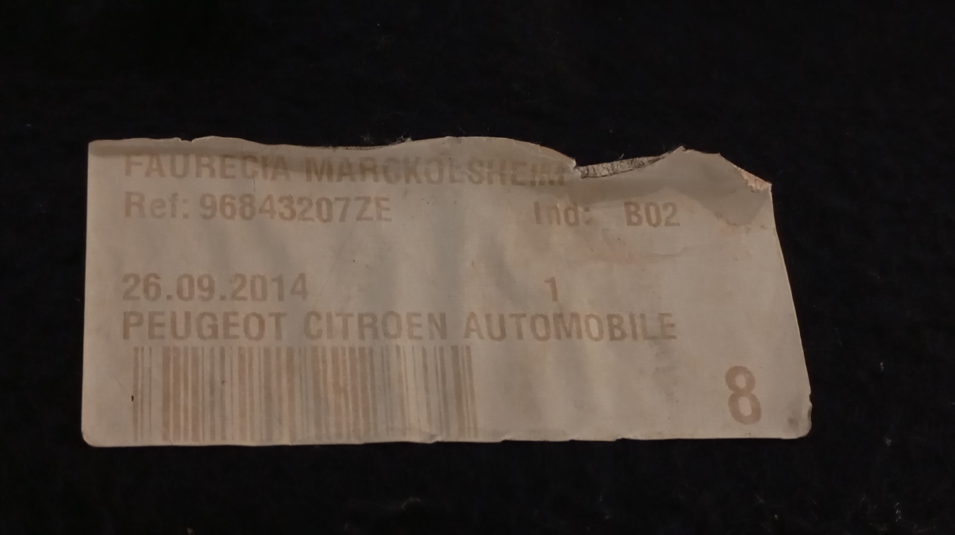 Cortina / Chapeleira PEUGEOT 3008 Veículo multiuso (0U_) | 09 - 17 Imagem-2