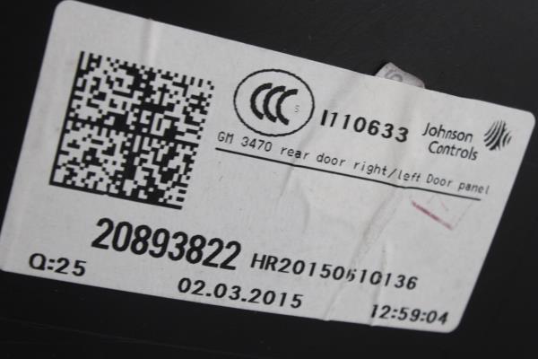 Quartela / Forra Porta Traseira Direita OPEL ZAFIRA TOURER C (P12) | 11 -  Imagem-3