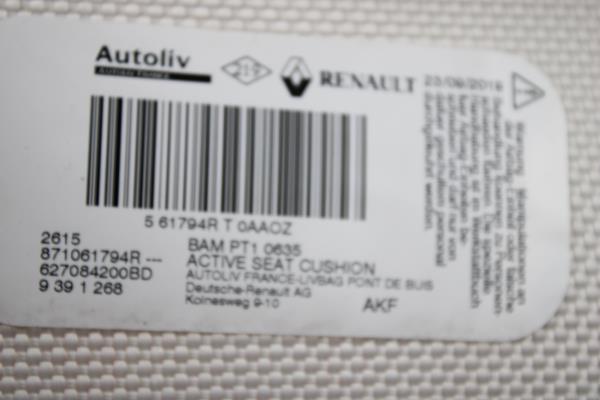 Airbag Assento Banco Frente Direito RENAULT ZOE 2017- Imagem-1