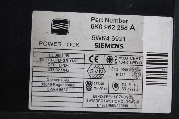 Centralina do Fecho Central SEAT IBIZA Imagem-3