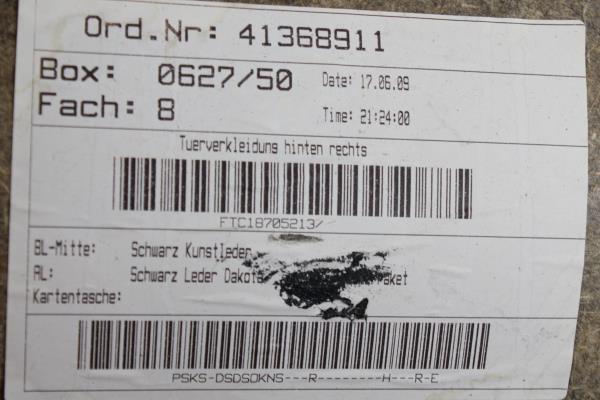 Quartela / Forra Porta Traseira Direita BMW 5 Touring (E61) | 04 - 10 Imagem-2