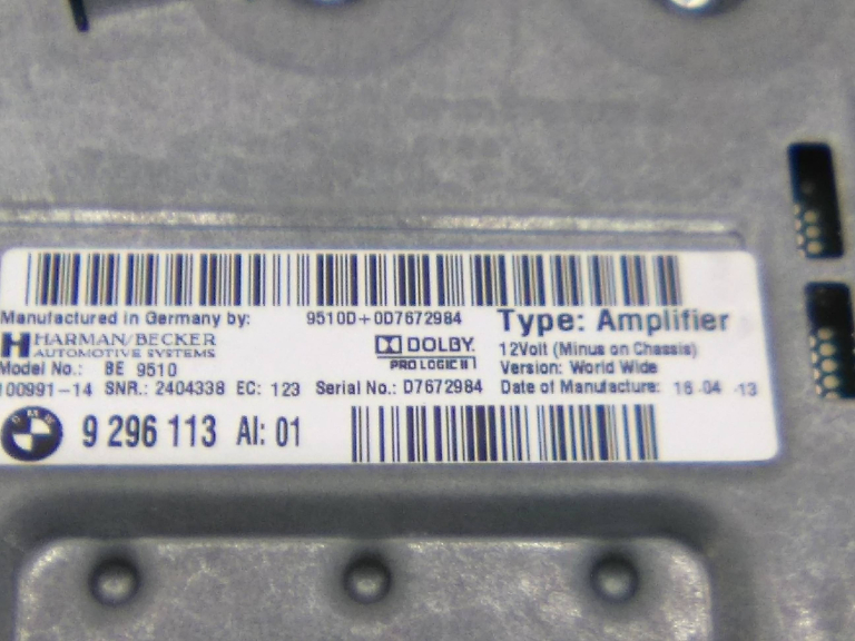 Amplificador áudio BMW 5 (F10) | 09 - 16 Imagem-5