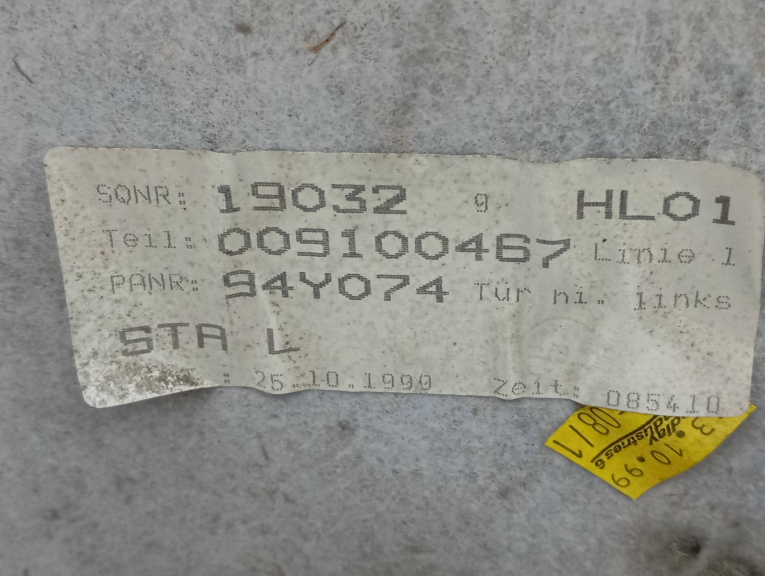 Forra Porta Trás Esquerda OPEL ASTRA G Caixa (F70) | 98 - 05 Imagem-2