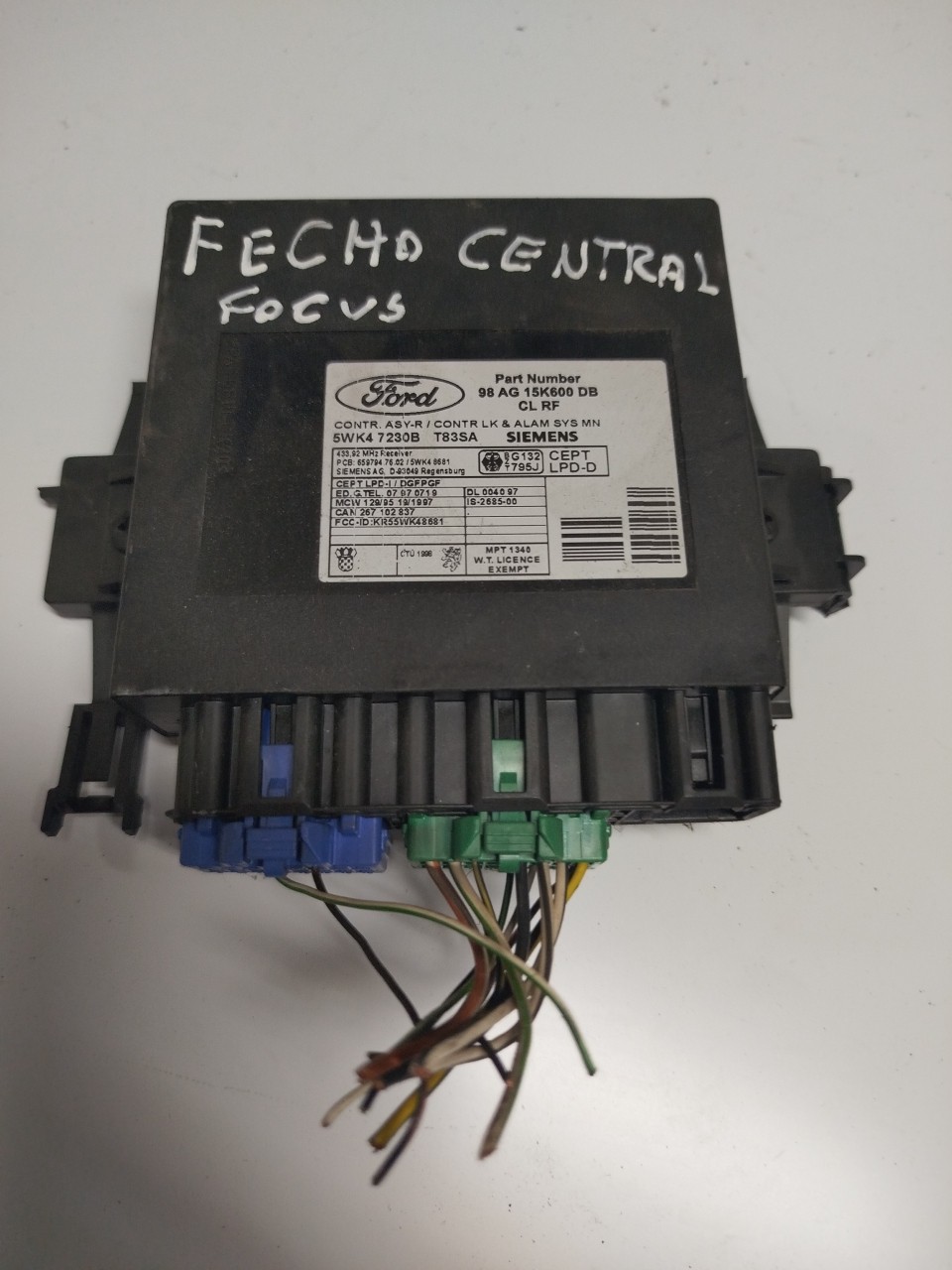Centralina do Fecho Central FORD FOCUS  de 1998 a 2009