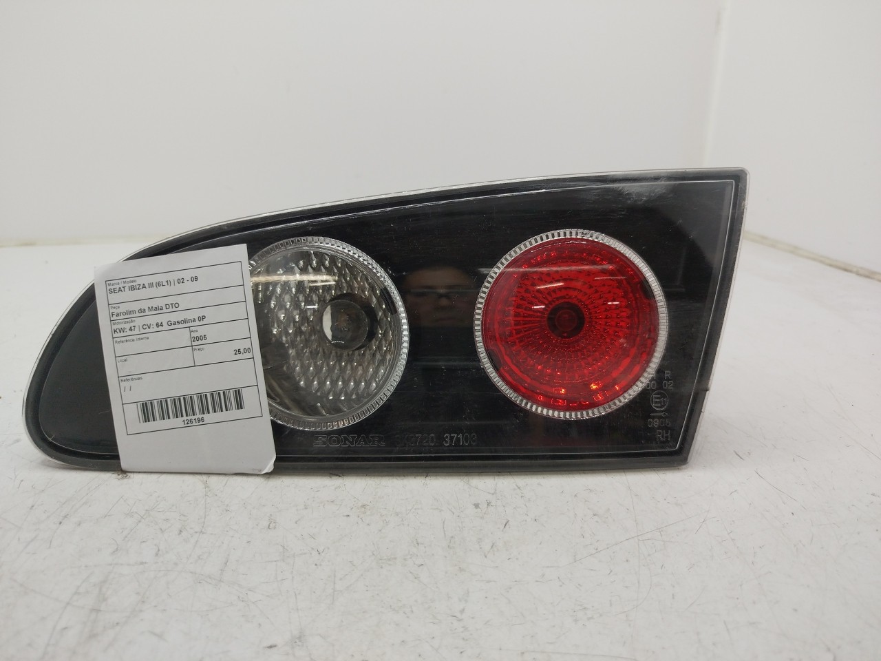 Farolim da Mala DTO SEAT IBIZA III  de 2002 a 2009
