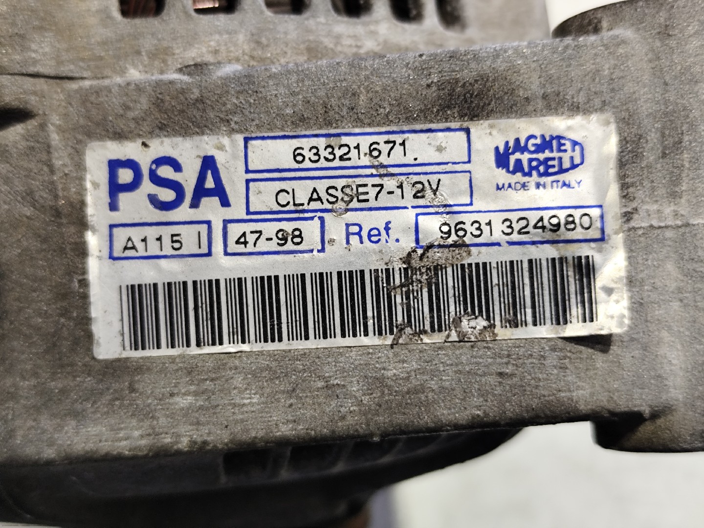 Alternador PEUGEOT 306 Break (7E, N3, N5) | 94 - 02 Imagem-3