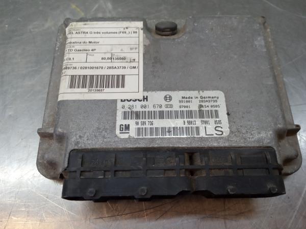 Engine Control Unit (ECU) OPEL ASTRA G três volumes (T98) | 98 - 09