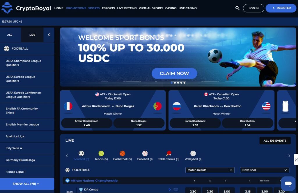 Crypto Royal Sports Betting IN