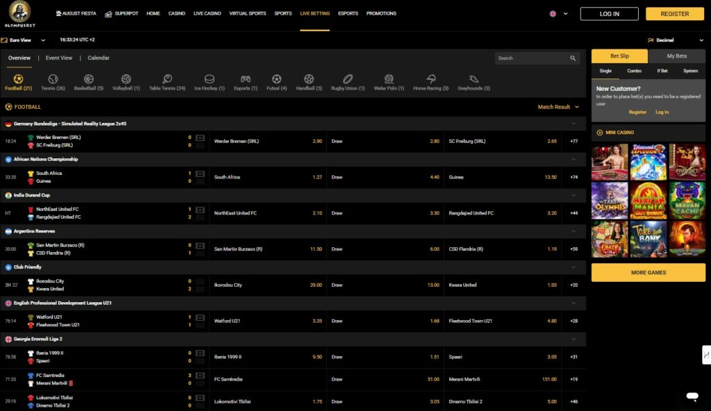 Olympusbet Live Betting IN