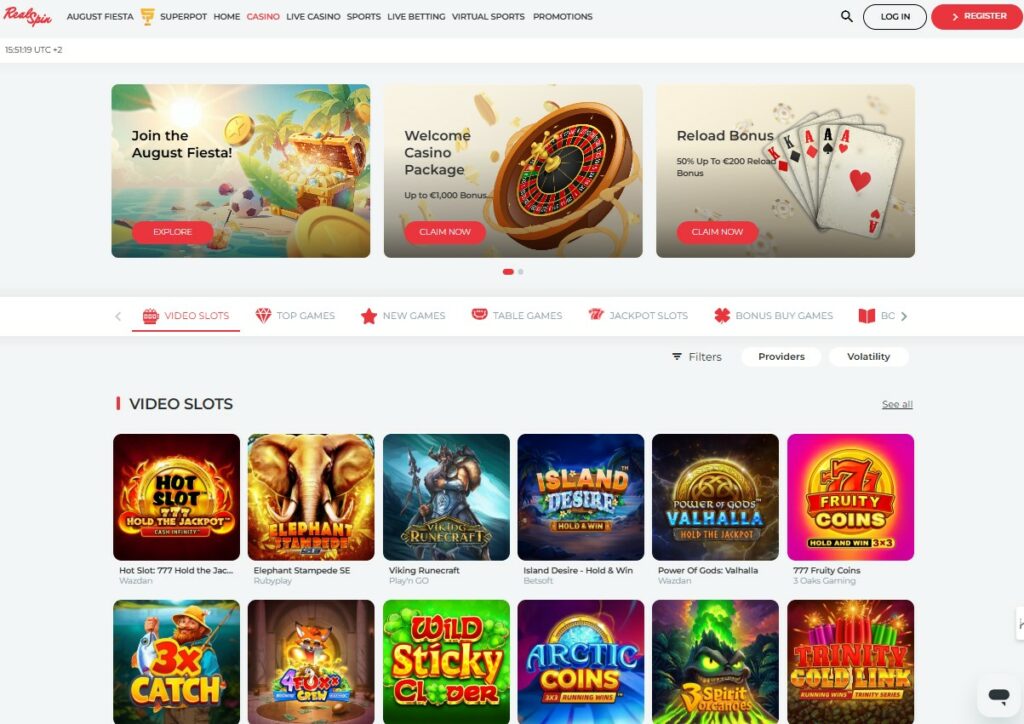 Realspin Online Casino IN