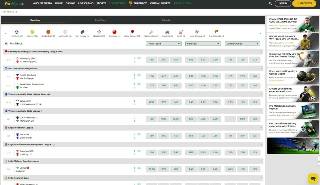WinMega Live Betting IN