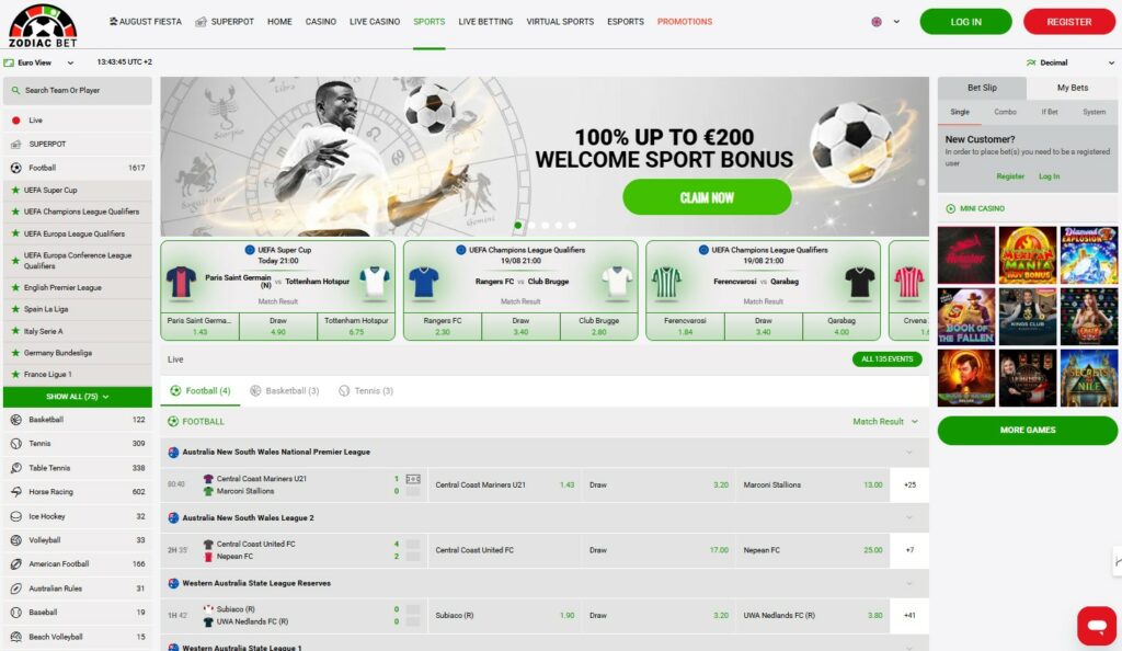Zodiacbet Sports Betting IN