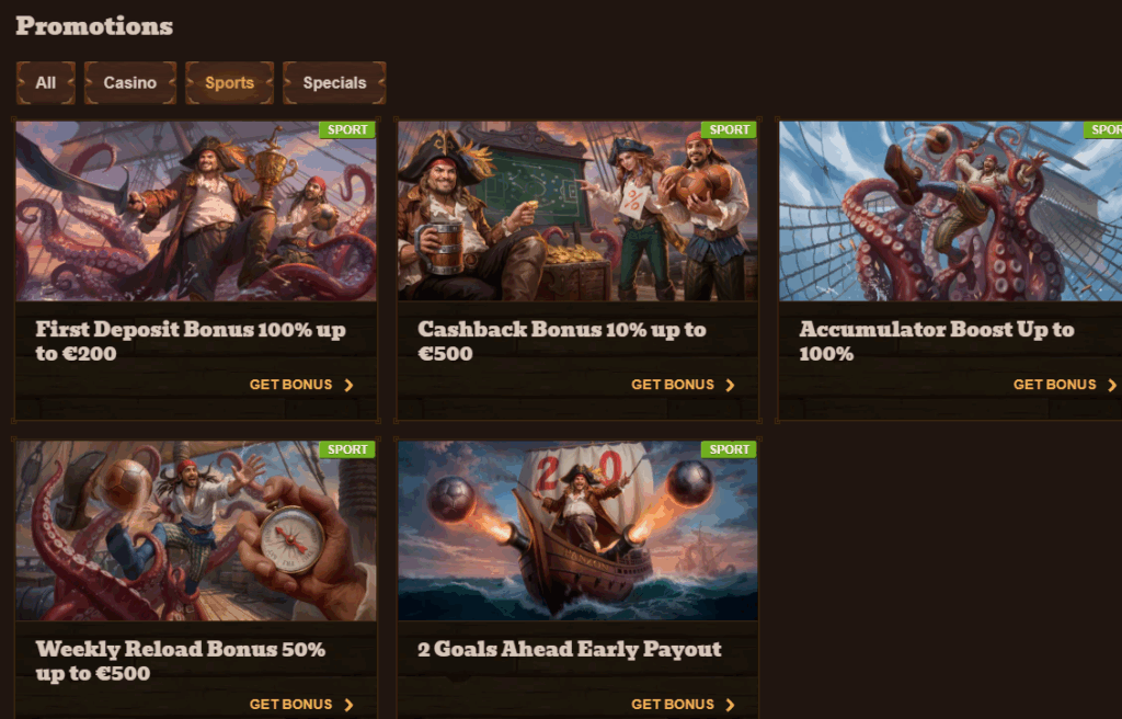 Fatpirate Bonuses and Promotional Offers